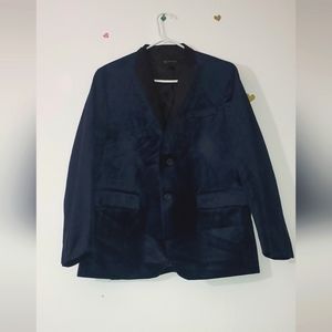 Internation Concepts dark blue velvet coat